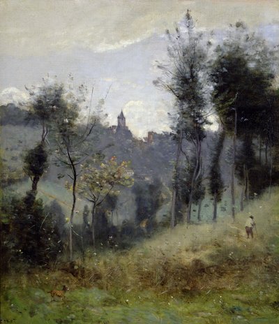 Canteleu cerca de Ruan de Jean Baptiste Camille Corot